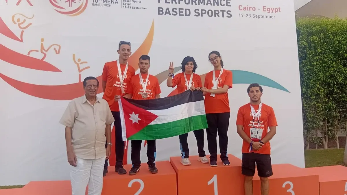 فضية وبرونزيتان لفرسان الأولمبياد الخاص الأردني في الألعاب الإقليمية