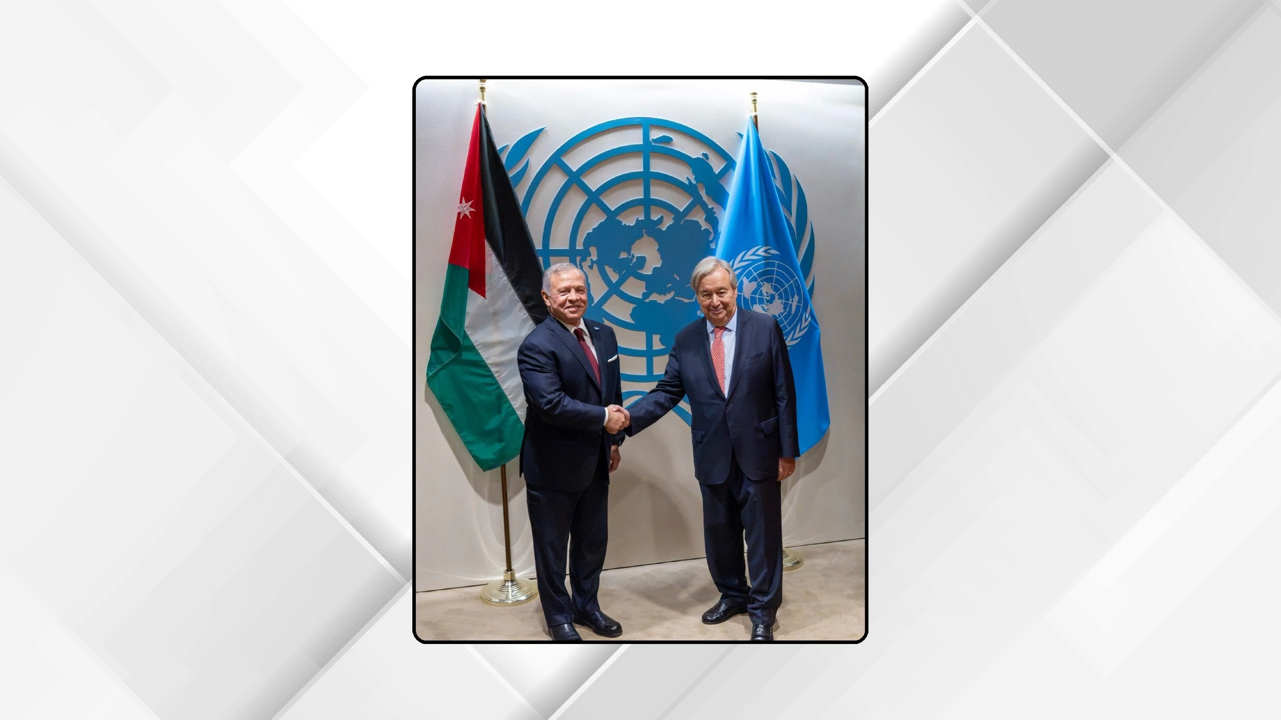 الملك يلتقي الأمين العام للأمم المتحدة ويؤكد الحاجة لتكثيف جهود استعادة الاستقرار في الإقليم