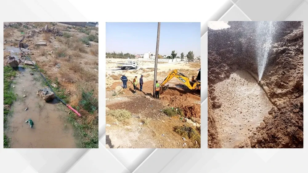 المياه: ضبط اعتداءات على خطوط رئيسية بالزرقاء