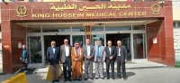 وفد من الهيئات الثقافية في محافظة البلقاء يزور مصابي حادثة كنيسة حمود في الكرك في المدينة الطبية