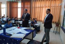 الرفوع يتفقد اختبار ضبط النوعية لطلبة الصف الثالث الأساسي في مدارس لواء بصيرا .